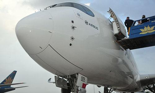 Hình ảnh Airbus A350 bay thử tại Việt Nam
